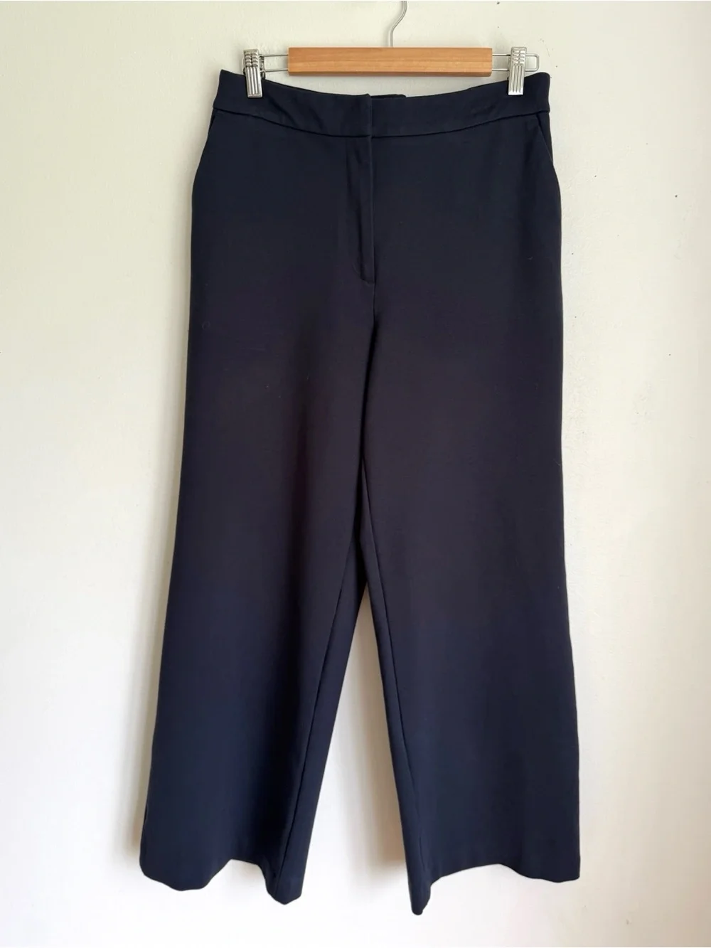 Quince Ultra-Stretch Ponte Trouser Pants in Navy Blue